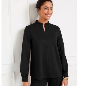 Talbots | Passport Ponte Zip Mock-Neck Pullover